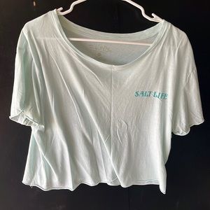Cropped salt life shirt